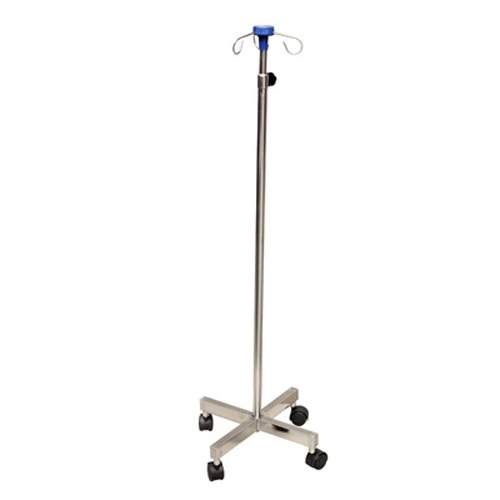 [CCFW17] Stainless Steel I.V Stand 3 hooks 4 wheels