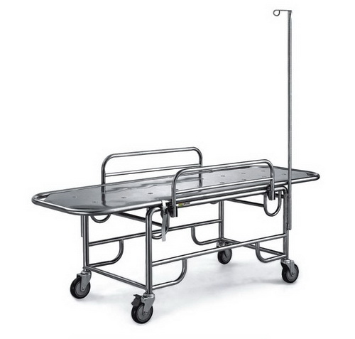 [CCF-F673] Stainless steel stretcher cart with 4 wheels for first aid